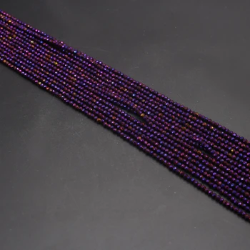 Естествени Полускъпоценни камъни през Цялата Кристал Виолет Свободен Топчета за Бижута направи си САМ Гривна Колие Талия Мъниста 3 мм