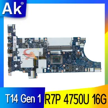 За Lenovo ThinkPad T14 Gen 1 дънна платка на лаптоп CT4A1 NM-C801 FRU: 5B20Z25416 с процесор R7P 4750U RAM 16G 100% тестова работа