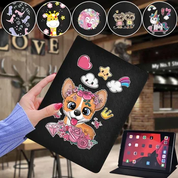 За iPad 9-то Поколение на Калъф за таблет Защитен Калъф от Изкуствена Кожа за Новия iPad 10.2 2021 Калъф + Стилус