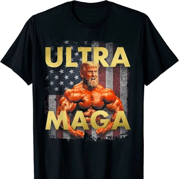Забавна Тениска Тръмп Баба Ultra MAGA, Нова Тениска от 100% Памук С Къс Ръкав и Кръгло деколте, Случайни Мъжки Топ