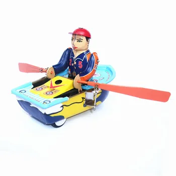 [Забавно] Възрастен Колекция от Ретро Завийте Метална играчка Лидице Лодка робот Механична играчка Завийте играчка фигурки модел детски подарък