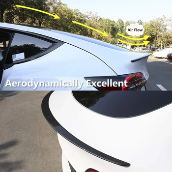 Заден Багажник За Устни От Въглеродни Влакна ABS Крило, заден Спойлер, Автомобилен Стайлинг Заден Багажник, заден Спойлер, Модел 3 Бодикит За Tesla, Модел 3 2017-2021 2022