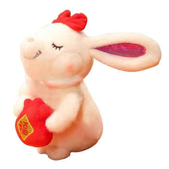 Заек Плюшен Играчка Китайската Нова година TangSuit Кукли, Плюшени 2023 Година на Заека Плюшени