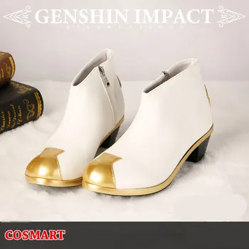 Играта Genshin Impact Кехлибар Ботуши От Изкуствена Кожа Хелоуин Cosplay Обувки Нова