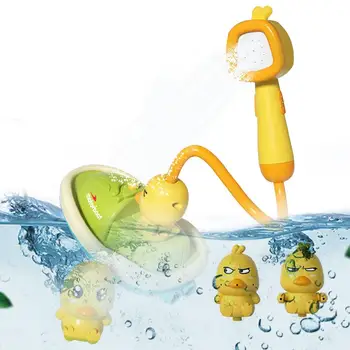 Играчки за баня Yellow Duck 3 Пръскане с вода Патица Регулируем Накрайник За Душ И Лодка Играчка Комплект ABS Басейн Bathroom Подарък Играчка За Момчета Момичета
