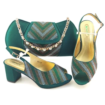 Италиански Дизайн, Лаконичная Обувки и Чанта За партита, Модни Дамски Обувки и Чанта в Нигерия Стил, Комплект
