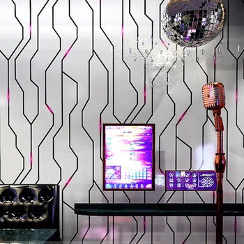 Кабелна телевизия Декор Тапети Абстрактни Творчески 3D Стереоскопични Водоустойчиви PVC Ролки За Интернет Кафене на Декоративни Стенни покрития 9,5 М