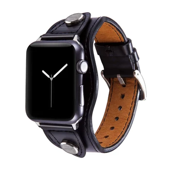 Каишка за китката-гривна от естествена кожа за apple watch 5/4/3/2/1 iwatch band 44 мм 42 мм 40 мм, 38 мм и каишка за часовник + метална тока