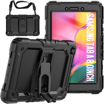 Калъф за Samsung Galaxy Tab A 8,0 Калъф 2019 T290/T295 устойчив на удари защитен калъф за цялото тяло с вградена стойка/пагон
