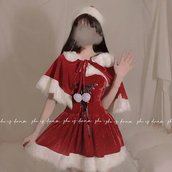 Коледна рокля снежна бархатное чисто хубава рокля коледна рокля червено тънката рокля за момичета коледно секси рокля