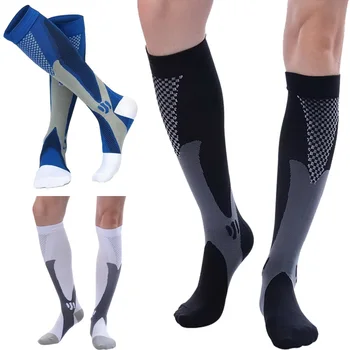 Компресия Чорапи Чорапи За Разширени Вени Футбол Бедрата Дълга Тръба Унисекс Спорт На Открито Кърмещи Чорапи За Мъже Жени