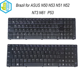 Компютърна бразилският клавиатура Бразилия клавиатура за лаптоп ASUS N50 N51 N52 N53 N60 N61 N70 N71 N73, N90 P53 UL50 X53 HS-34810UK01