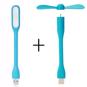 Креативен USB Вентилатор, Гъвкав Преносим Мини-Вентилатора и USB Led Лампа За Power Bank, Лаптоп и Компютър, за Лятна Приспособление
