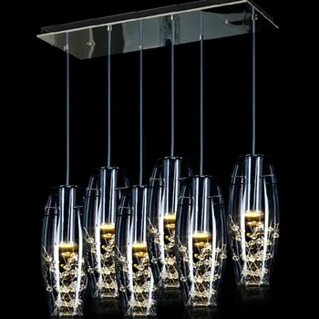Кристална Окачен Лампа Led Окачен Лампа Модерните Стъклени Висящи Лампи Хол С Трапезария И Кухня Декор На Домашното Осветление