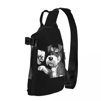 Куче Шануцер най-Добрите Приятели За Цял живот Подарък Собственик на Куче Чанти За Рамо Нагрудная Чанта През Гърдите По Диагонал Ежедневни Мъжки чанти-месинджър