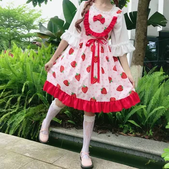 Лятна рокля 2020 г., дамски нова тънка японската риза loli sweet and сладък kawaii Lolita