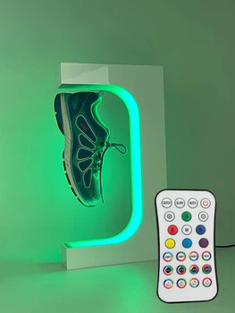 Магнитен висящи Рафтове за Обувки E-Образни Регулируеми Рафтове за Обувки Магазин Рекламира Проба Стеллажа За Изложбата на Стоки Окачен Въртящ се Рекламен Рафтове