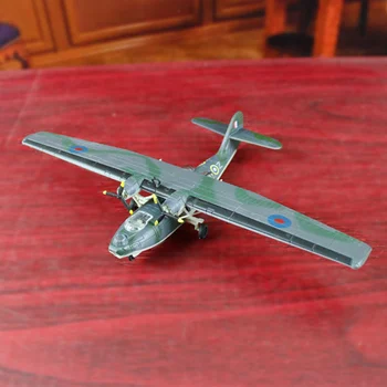 Мащаб 1/144 RAF Consolidated PBY Каталина Гидросамолет Бомбардировач Molded Под Налягане, Метални Военен Модел Изтребител Играчки За Събиране Подаръци на Децата