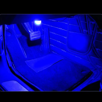 Многоцветен Авто LED Интериор, Атмосфера, арматурното табло, Подови Крак Звездни Светлини Адаптер за Запалката на Декоративна Околна Лампа T3ED