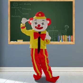 Мода нов клоун забавен човек Талисман Костюм Възрастен Рожден Ден Маскарадное Облечи Хелоуин Cosplay Екипировки, Дрехи за Коледа