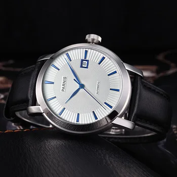 Модерен Мъжки Часовник Parnis 41 мм Relojes Dress Маркови Механични Часовници 21 Скъпоценен Камък Сапфировая Кожа Автоматични Мъжки Ръчен Часовник 2022