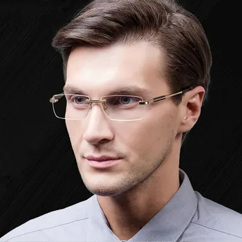 Мъжка и дамска мода личност без рамки предписване на очила рамка MB349 елитен марка ретро бизнес четене