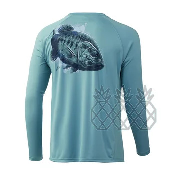 Мъжки Ризи За Риболов, Лятна Защита От Слънцето, Джърси С Дълъг Ръкав, Performance Camisa De Pesca UPF50, Дишаща Тениска за риболов