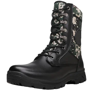 Мъжки Улични Военни Армейските Спортни Обувки, Камуфляжные Тактически Обувки, Туристически Ловни Нескользящие Високи Върхове, Обувки За Пустинята