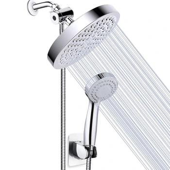 Накрайник за душ, Дъждовна струя с високо налягане и Комбинирана ръчна Дюза за душата, 3 режима на Подвижна Двойна Дюза за душ За баня