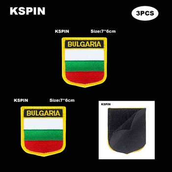 Национален Флаг Кръпка Кука Контур България Икони Превръзка 3D Стикер на Яке, Раница Етикети