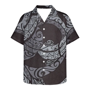 Негабаритная Тениска С Полинезийским Принтом В Стил Харадзюку, Мъжки Ежедневни Тениска С Къс Ръкав, Мъжки Дишаща Тениска Мъжка Туника 5XL
