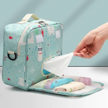 Нова Детска Чанта За Съхранение На Пелените На Преносима Чанта За Памперси През Рамо Чанта За Мама