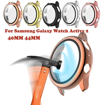Нова Защитно Фолио е С Пълно Покритие За Samsung Galaxy Watch Active 2 40 мм 44 мм Гальванический Защитен Калъф устойчив на удари В Бронята Формата на Миди