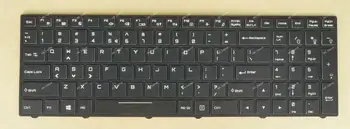 Новата клавиатура QWERTY на американски и английски език за лаптоп Clevo P950HP6 P957HP6 P955HP6 P955HQ3, Пълна е с Цветна ПОДСВЕТКА, Черна Рамка в Черен цвят