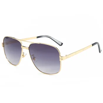 Нови Модни Слънчеви Очила С Големи Рамки, Мъжки Квадратни Метални Слънчеви Очила, Дамски Ретро Слънчеви Очила, Реколта Висококачествени Слънчеви Очила Gafas Oculos De Sol