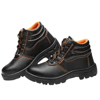Обувки за застраховка на труда, мъжки противоударная и прокалывающая обувки с висок покрив, Гумена подметка, устойчива на плъзгане защитни Обувки, Защитни работна обувки