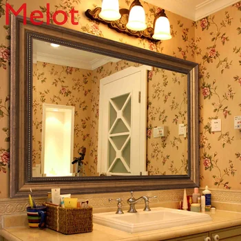 Огледало за баня Zhongxiang в европейски стил, Стенно Огледало за баня, Винтажное Огледало за баня в американски стил, Огледало за тоалетни, мивки