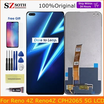 Оригинален За OPPO Reno4 Z LCD дисплей за Смяна на Сензорен екран Дигитайзер За Reno 4Z Reno4Z CPH2065 5G LCD дисплей С Рамка