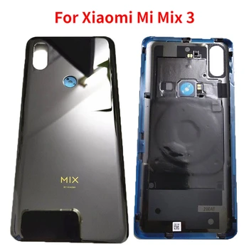 Оригиналът е За Xiaomi Mi Mix 3 Задния Капак на Отделението за батерията Задната Врата на Корпуса Стъкло Корпус на Резервни Части За Ремонт С NFC