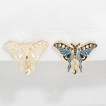Пеперуда Двоен Цвят Универсален Иконата На Студентите Игли Брошка Отличителни Значки На Мъже, Жени Мода Бижута, Подаръци Яка Шапка