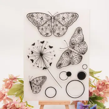 Пеперуда Прозрачни Печати за Scrapbooking Тампони Прозрачна за Печатане на Фон Печат, Изработване на Картички със Собствените си Ръце