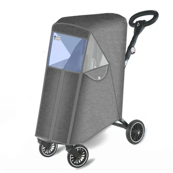 Прозрачна топла чанта за количка Предпазва от вятъра сняг на Прах се инсталира Лесно се отстранява