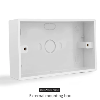 Разпределителните кутия за външен монтаж 146 мм * 86 мм * 32 мм за стандартен ключ и контакти 146 * 86 мм се Прилагат за всички разпоредби на повърхността на стената