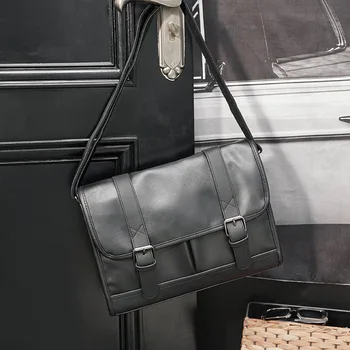 Реколта мъжки чанти-месинджър, Чанти, Модни Чанта През Рамо, Мъжки Голямата Голям Чанта На Рамото, Висококачествена Чанта-Месинджър От Изкуствена Кожа