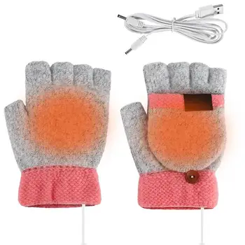Ръкавици С USB Нагряване, Зимните Топлинни Ръкавици С Електрически Нагревател, Зимни Топли Възли Ръкавици За Ръце, Колоездене, Ски Ръкавици