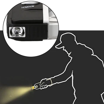 Ръчно ULTRAVIOLET Led Фенерче 2в1 с Подсветка, Детектор на Фалшиви парични знаци