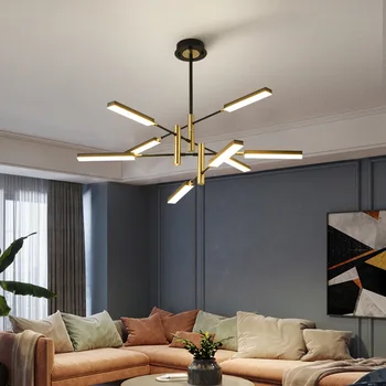 Светла луксозен полилей за хола 2021 нова модерна минималистичная спалня, трапезария скандинавските молекулярни лампи led вътрешно осветление