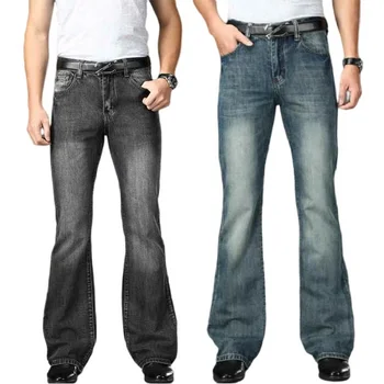 Свободни Големи разкроена дънки за Мъже С Изгорени Штанинами Свободно, Намаляване на високата Мъжки Дизайнерски Класически Деним Байкерские дънки