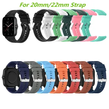 Силиконови гривни за Huami Amazfit Bip GTS GTR 42 мм Гривна 20 мм, 22 мм и Каишка за Huawei Samsung Galaxy Watch Активен Каишка за Часовник