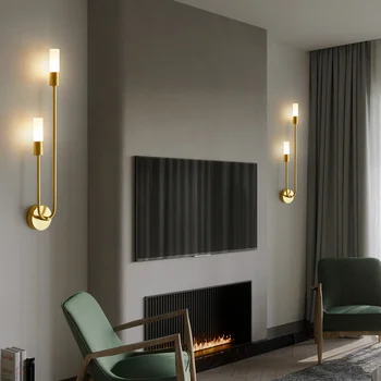 Скандинавска led апликация стъклени стенни аплици безжичен стенен лампа декор на стая в общежитието lampen модерни настолни комплекти старинни стилове лампи